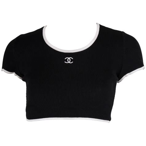 chanel top black|chanel tops.